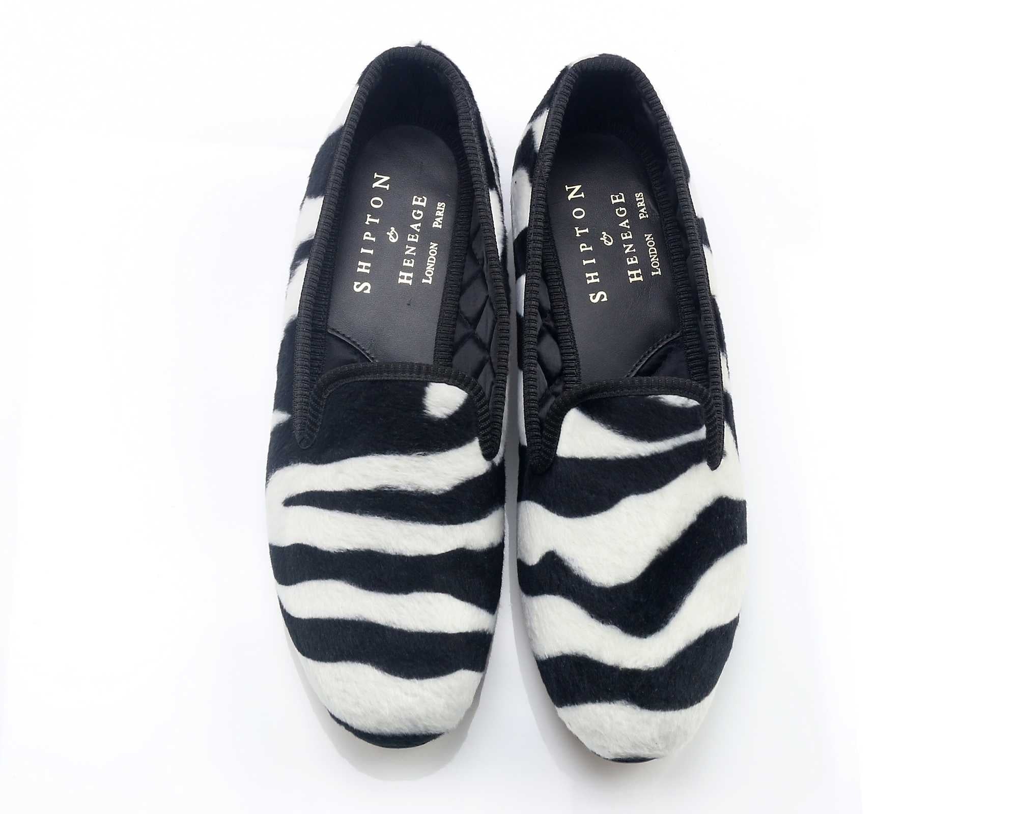 Mens NARROW "Zebra" Slipper - UK 10.5