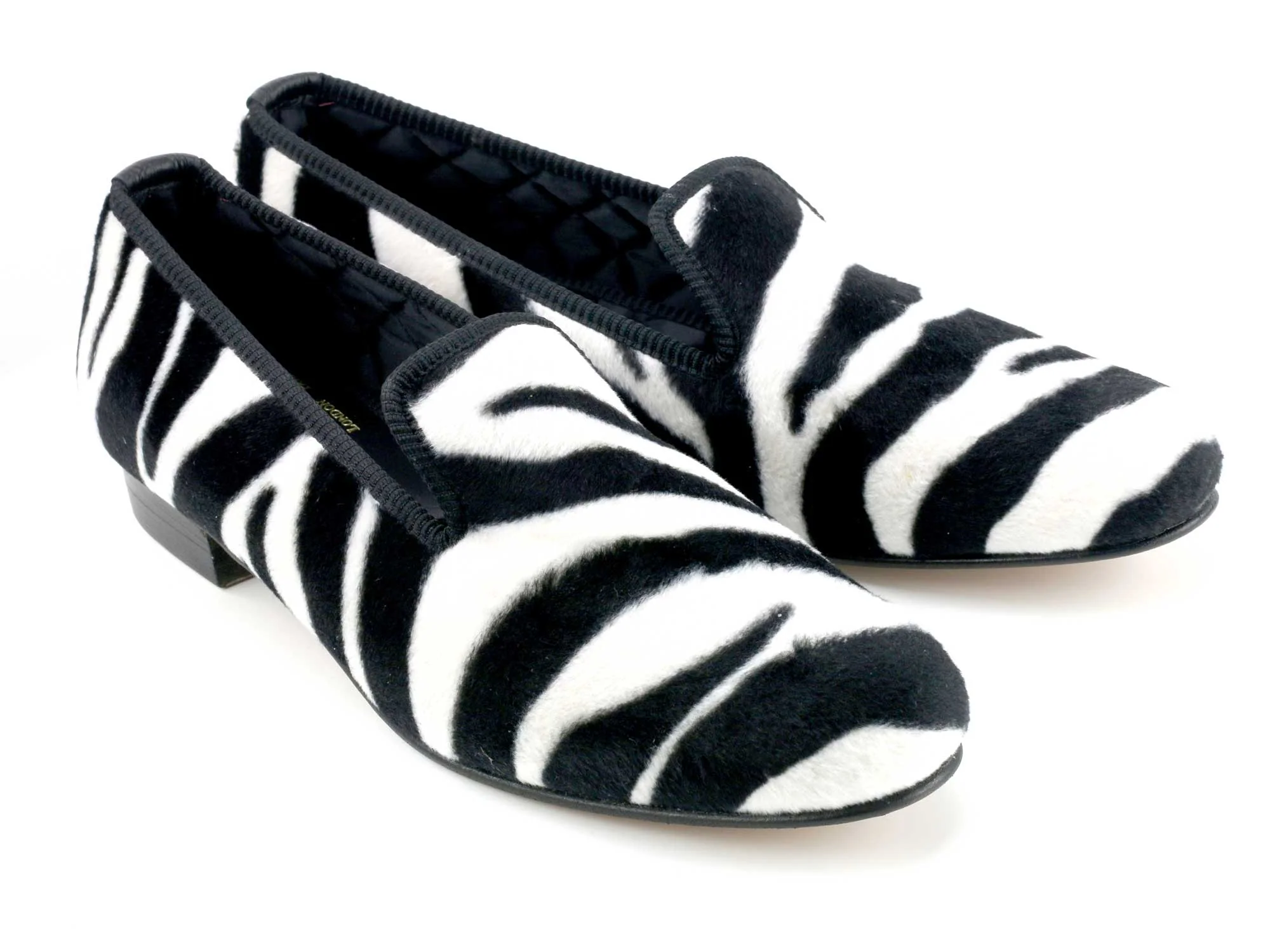 Ladies "Zebra" Fabric Slipper - UK 8