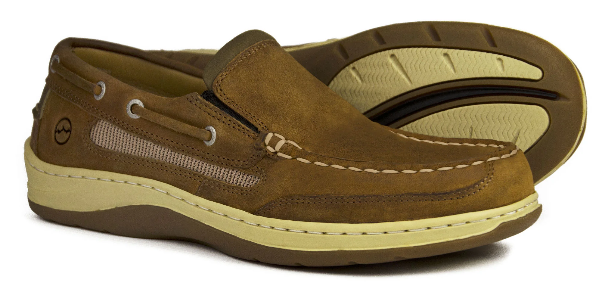 Largs Mens Sand Nubuck Deck Shoe