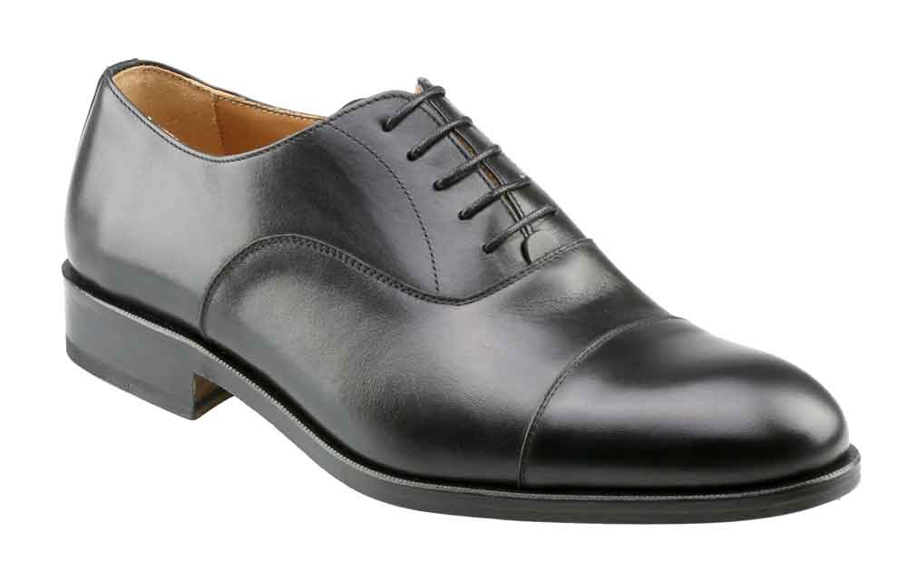 Leven Mens Black Oxford