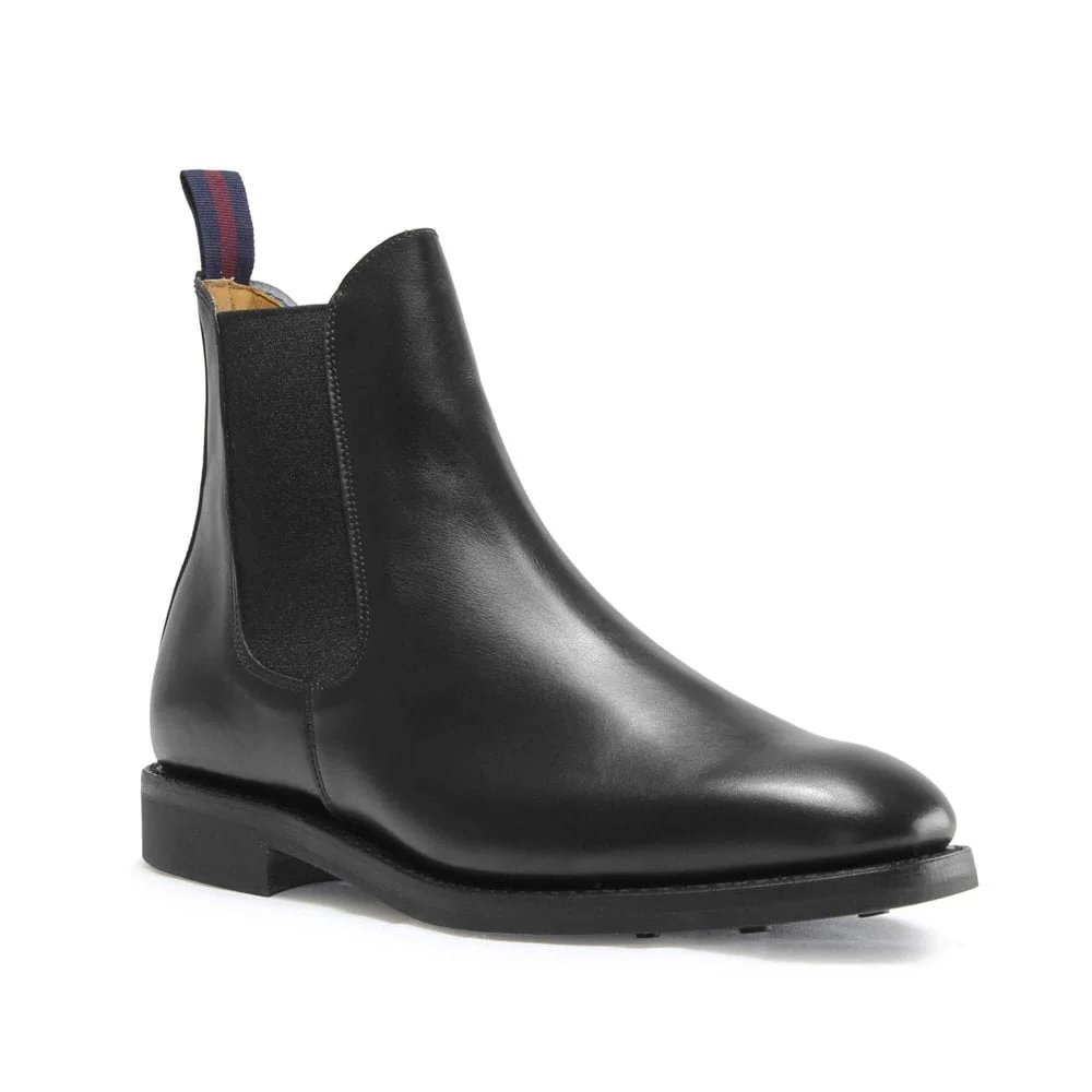 Liam Mens Black Calf Chelsea Boot - Image 2