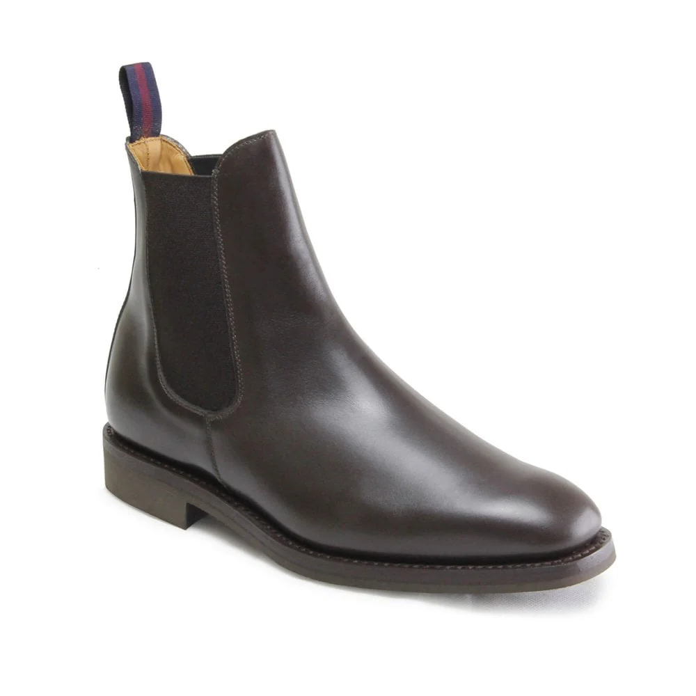 Liam Mens Dark Brown Calf Chelsea Boot