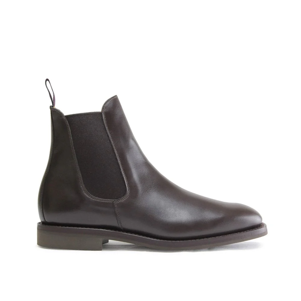 Liam Mens Dark Brown Calf Chelsea Boot - Image 3