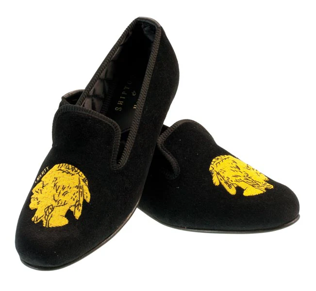 Liberty Motif Embroidered Velvet Slipper - Image 2