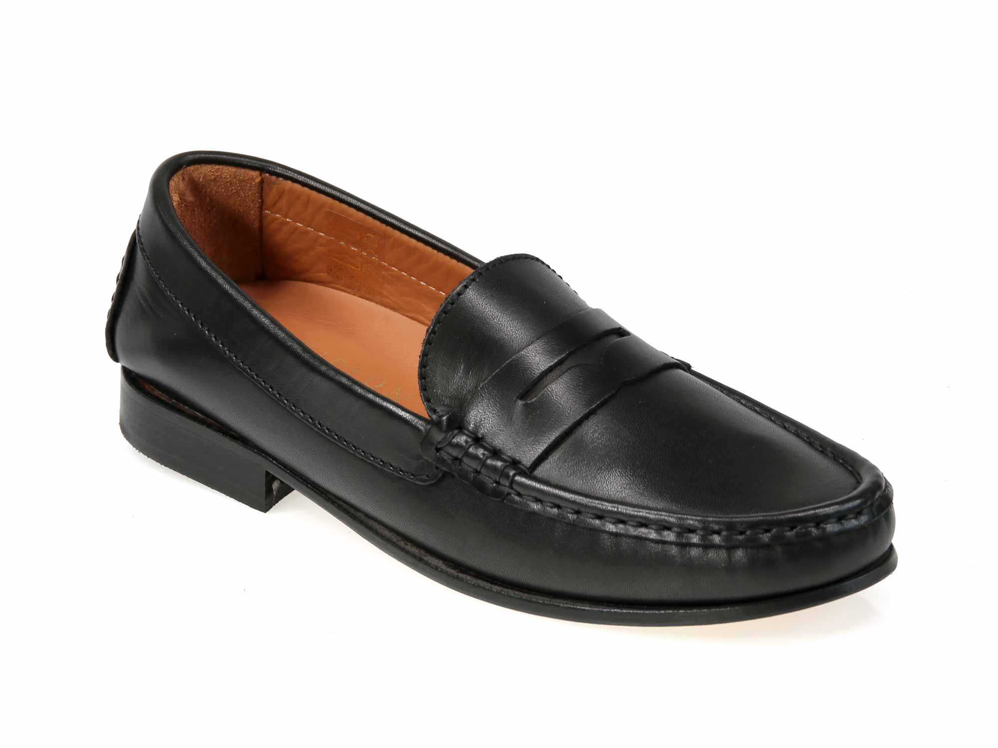 Livia Ladies Black Leather Loafer