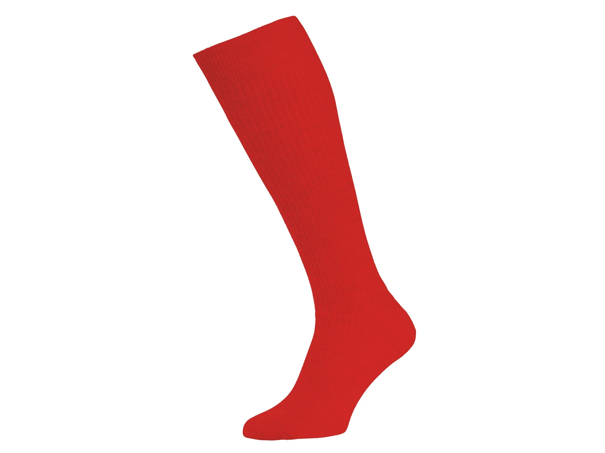 Mens Long Wool Rich Socks - Red