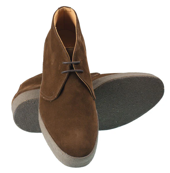 Mens Snuff Brown Suede Hi-Top Chukka Boot - Image 3