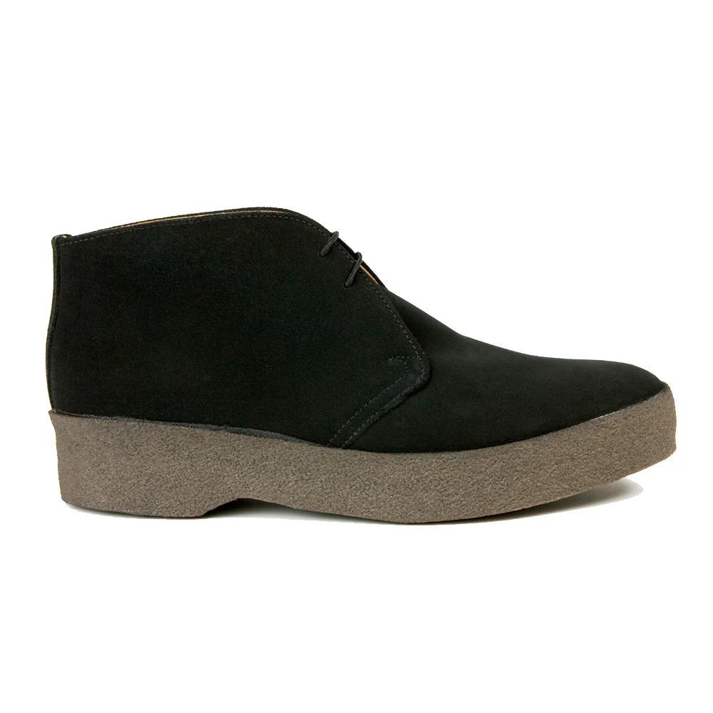 Mens Black Suede Hi-Top Chukka Boot - Image 3