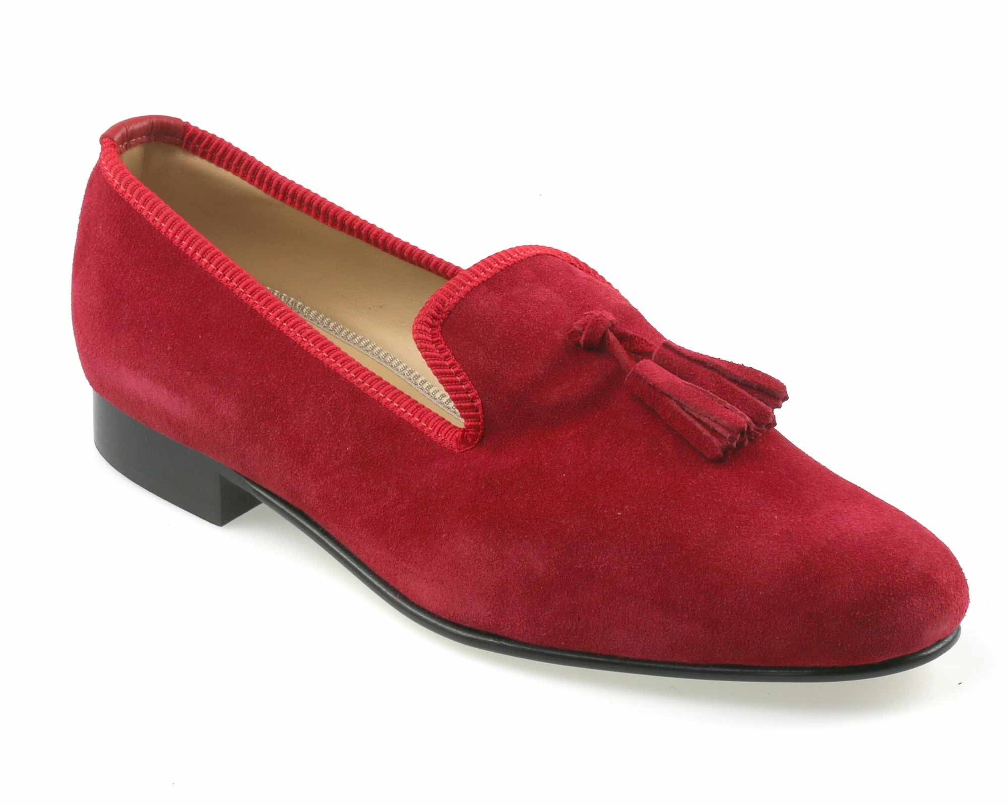 Coloured Suede Tassel Slippers - Image 10