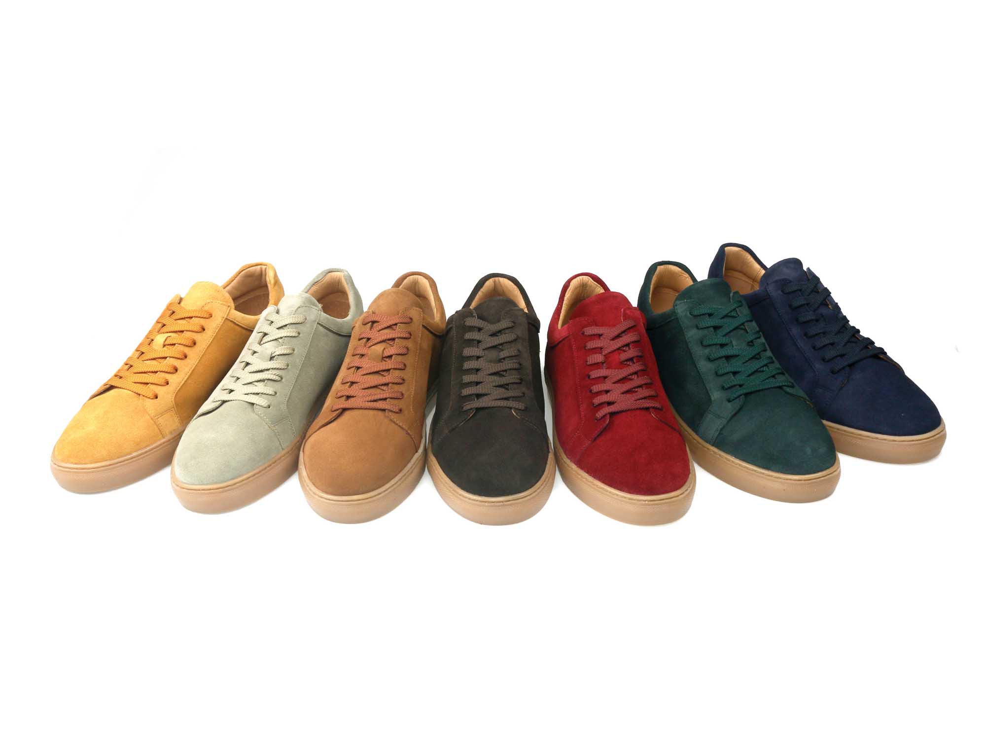 Mens Navy Suede Sneaker - Image 3