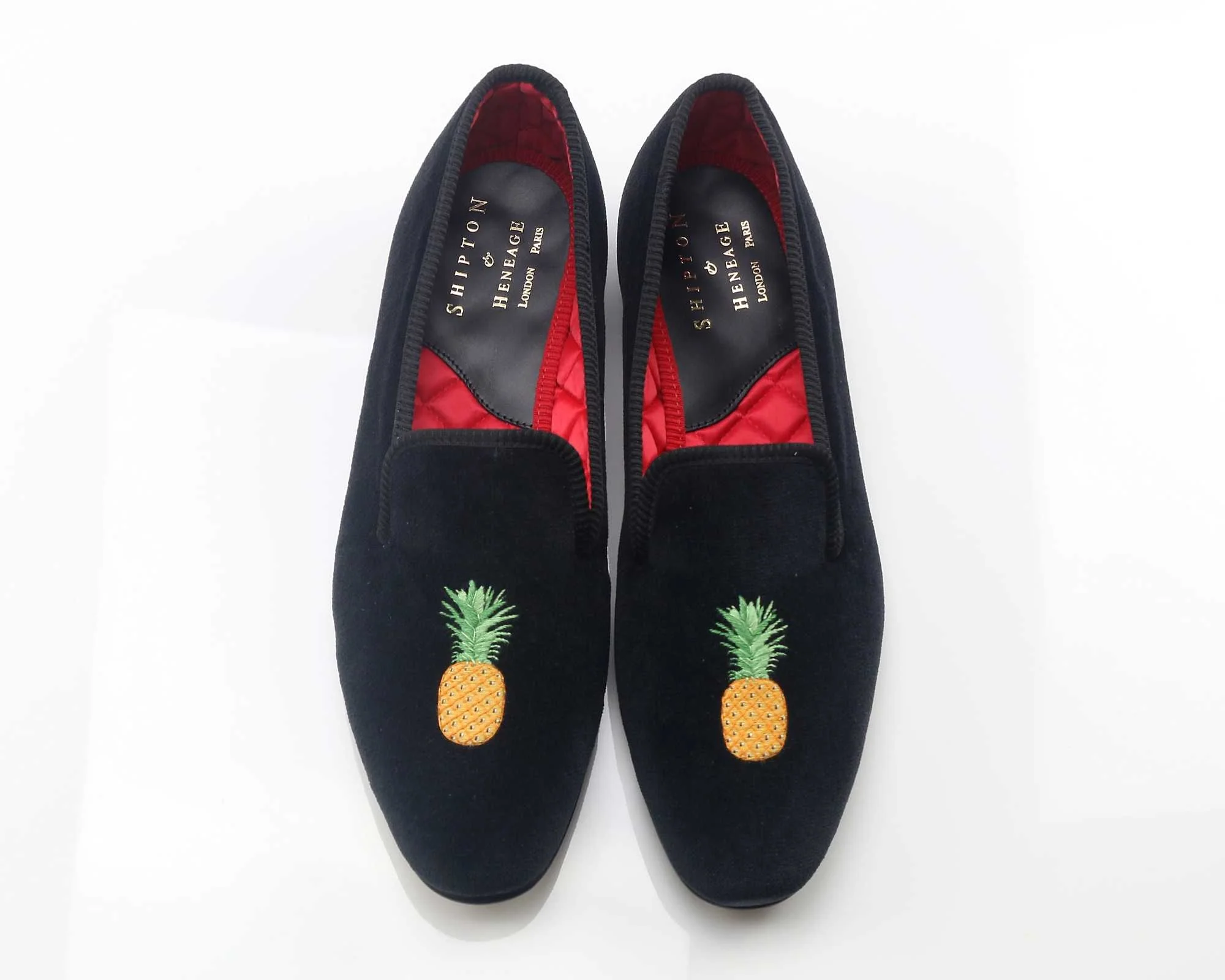 Mens Pineapple Motif Slippers Size 8 Narrow