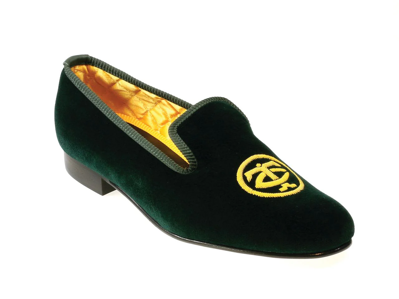 Mens Tavern Club Green Velvet Slipper - UK 9 - Image 2