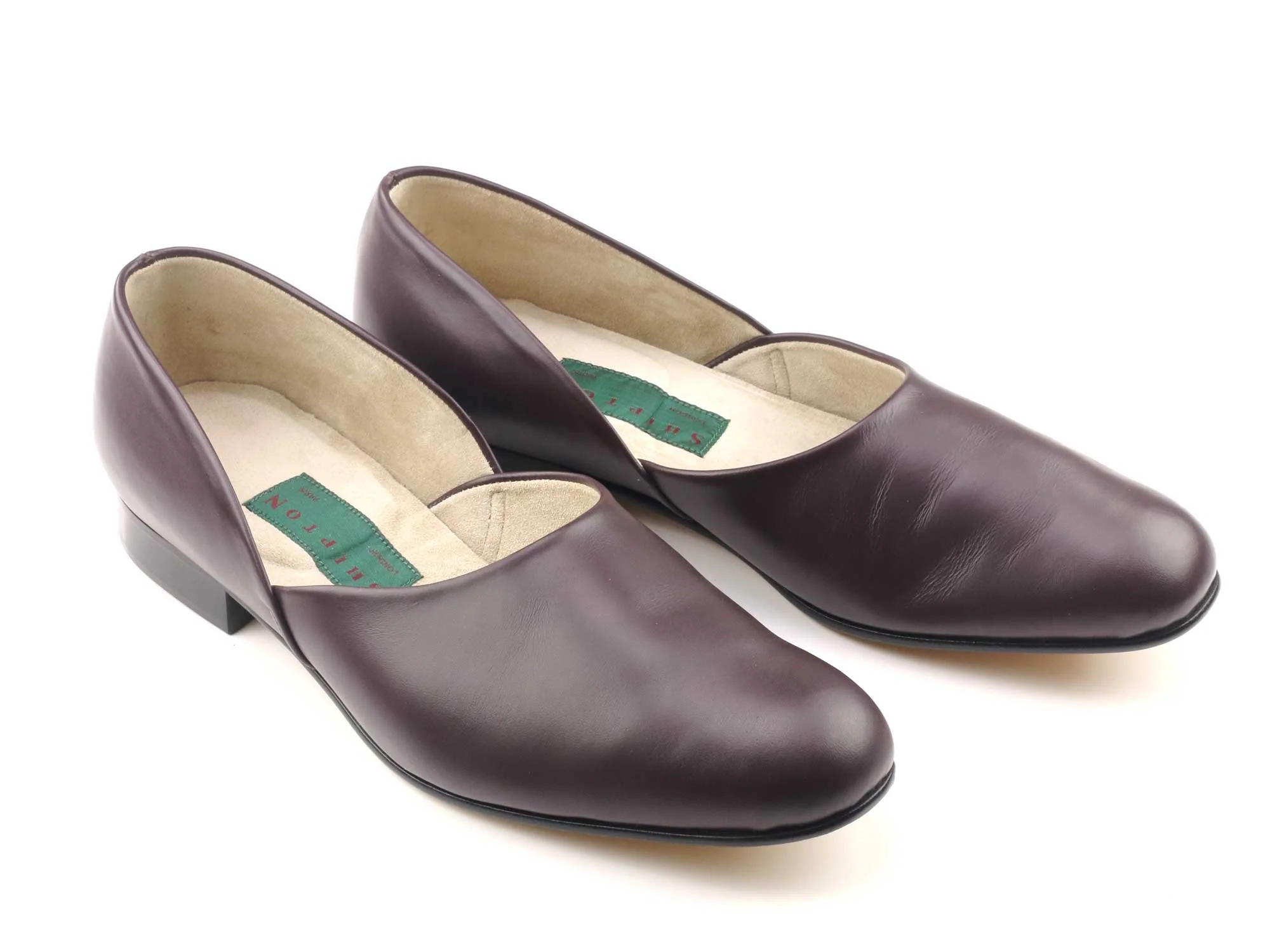 Mens Wine Leather Grecian - UK 10.5 Extra Wide G (EE)