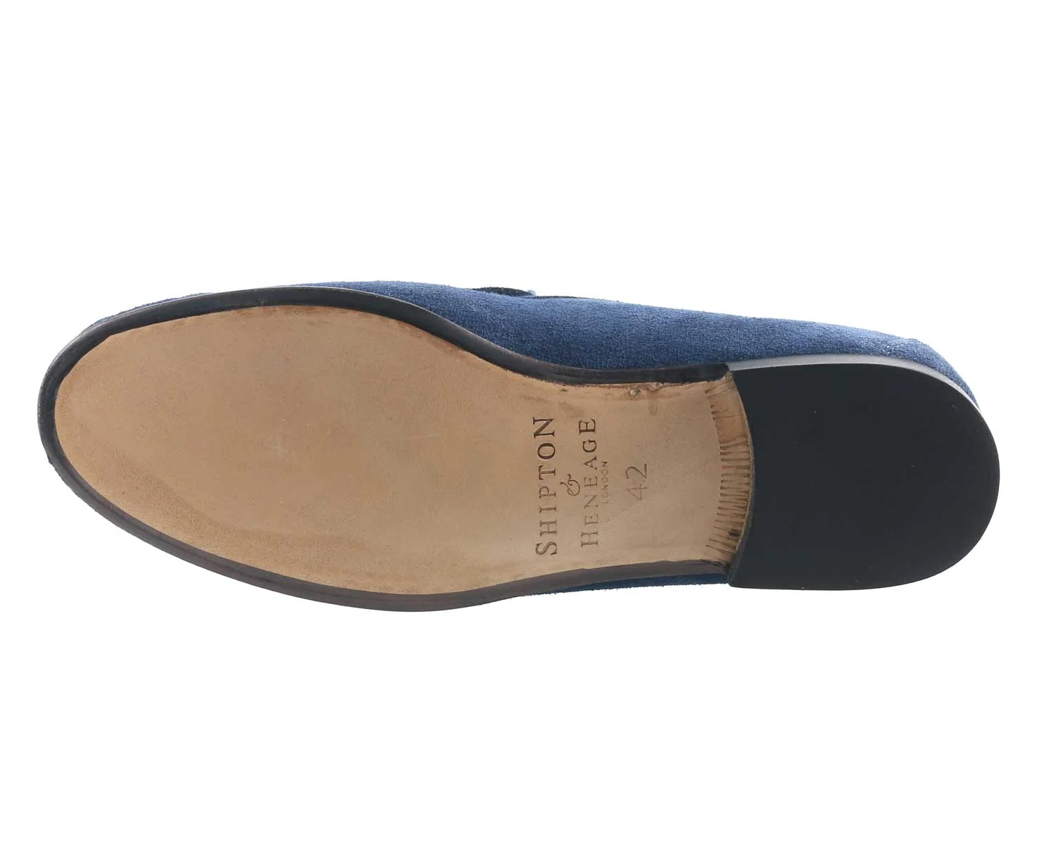 Parma Mens Navy Suede Horsebit Snaffle Buckled Loafer - Image 2
