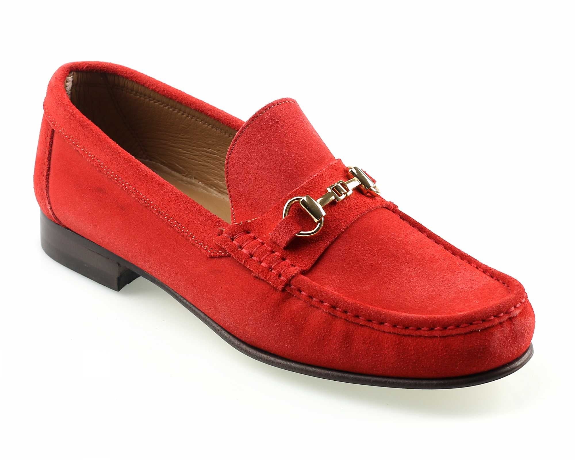 Parma Mens Dusty Rose Suede Snaffle Buckled Loafer