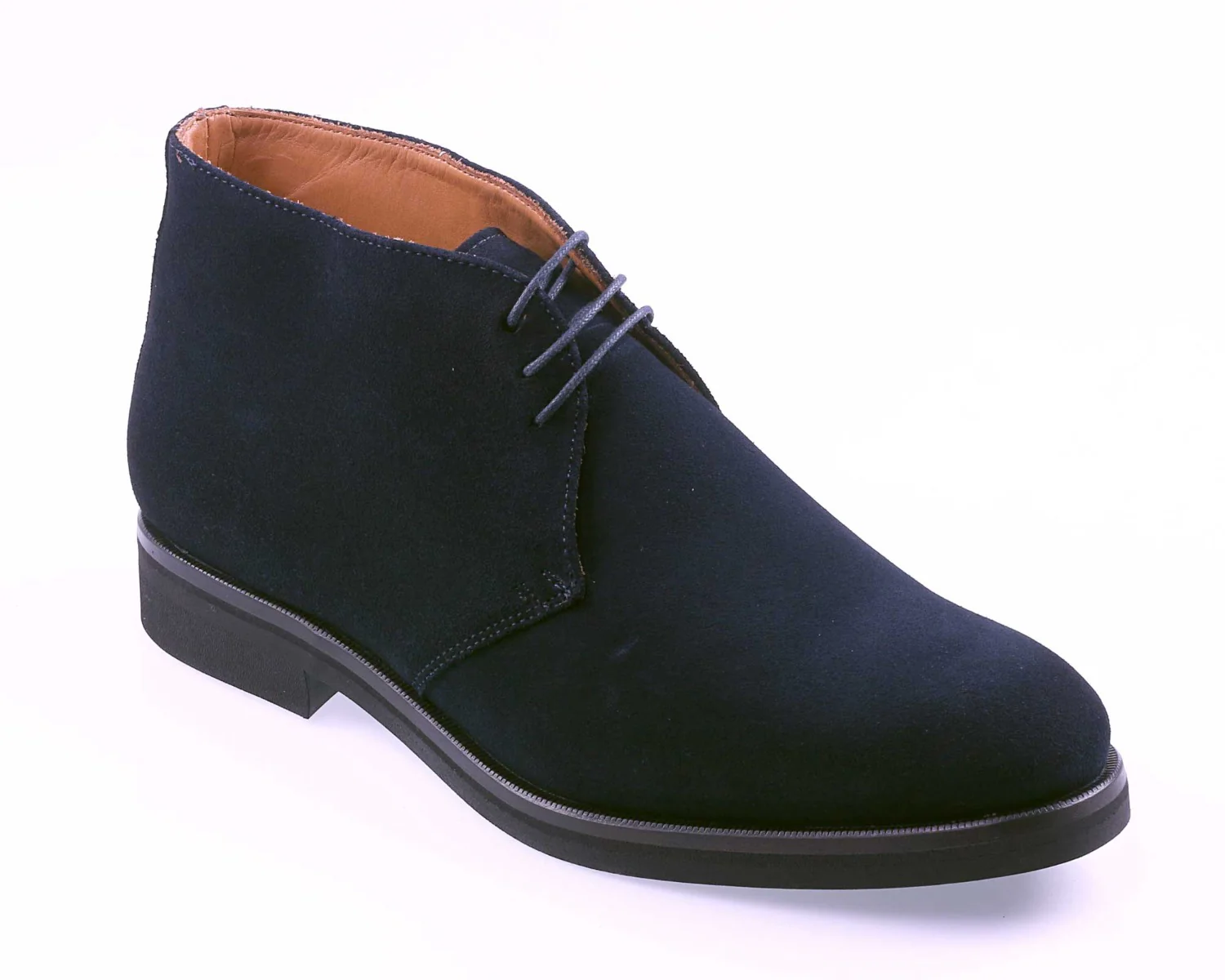 Perth Mens Midnight Blue Suede Chukka Boot - Image 3