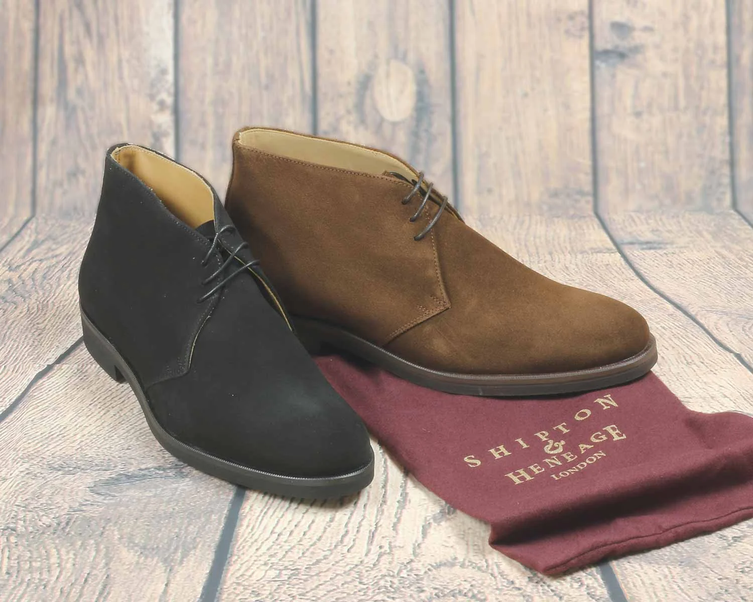 Perth Mens Dark Autumn Brown Suede Chukka Boot - Image 3