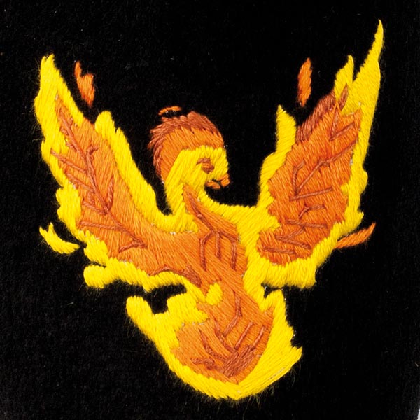 Phoenix Motif Embroidered Velvet Slipper - Image 2