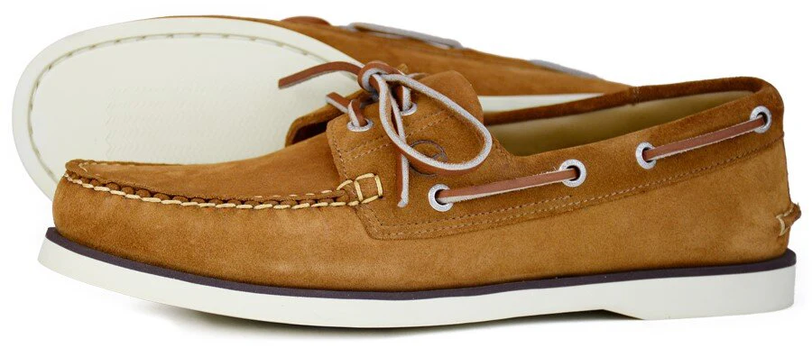Portland Men's Cinnamon Suede Nubuck Deck Shoe