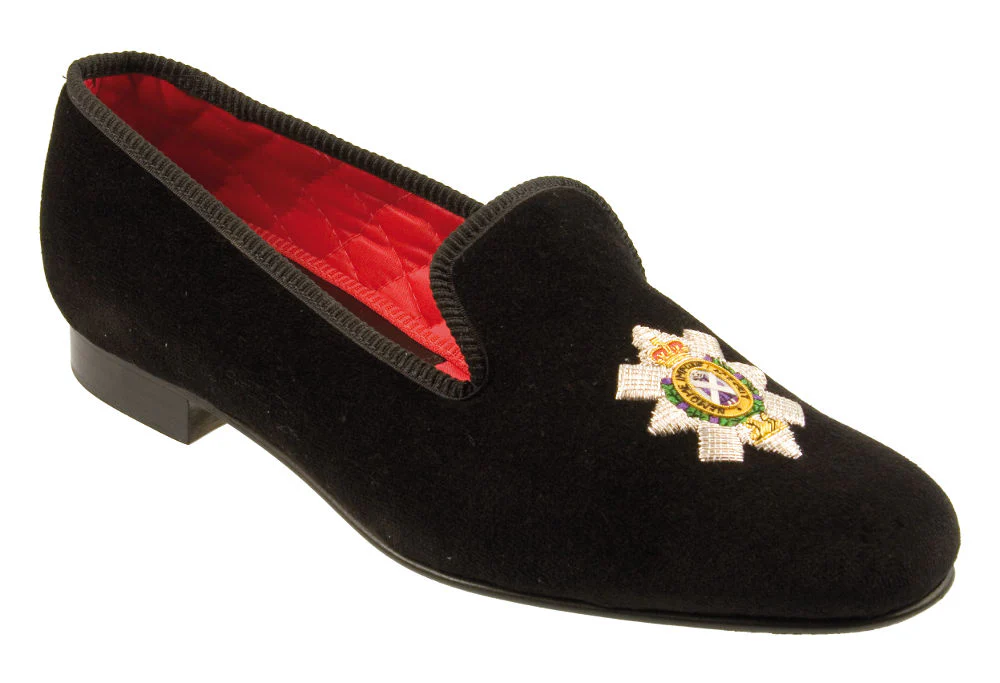 Regimental Velvet Slippers