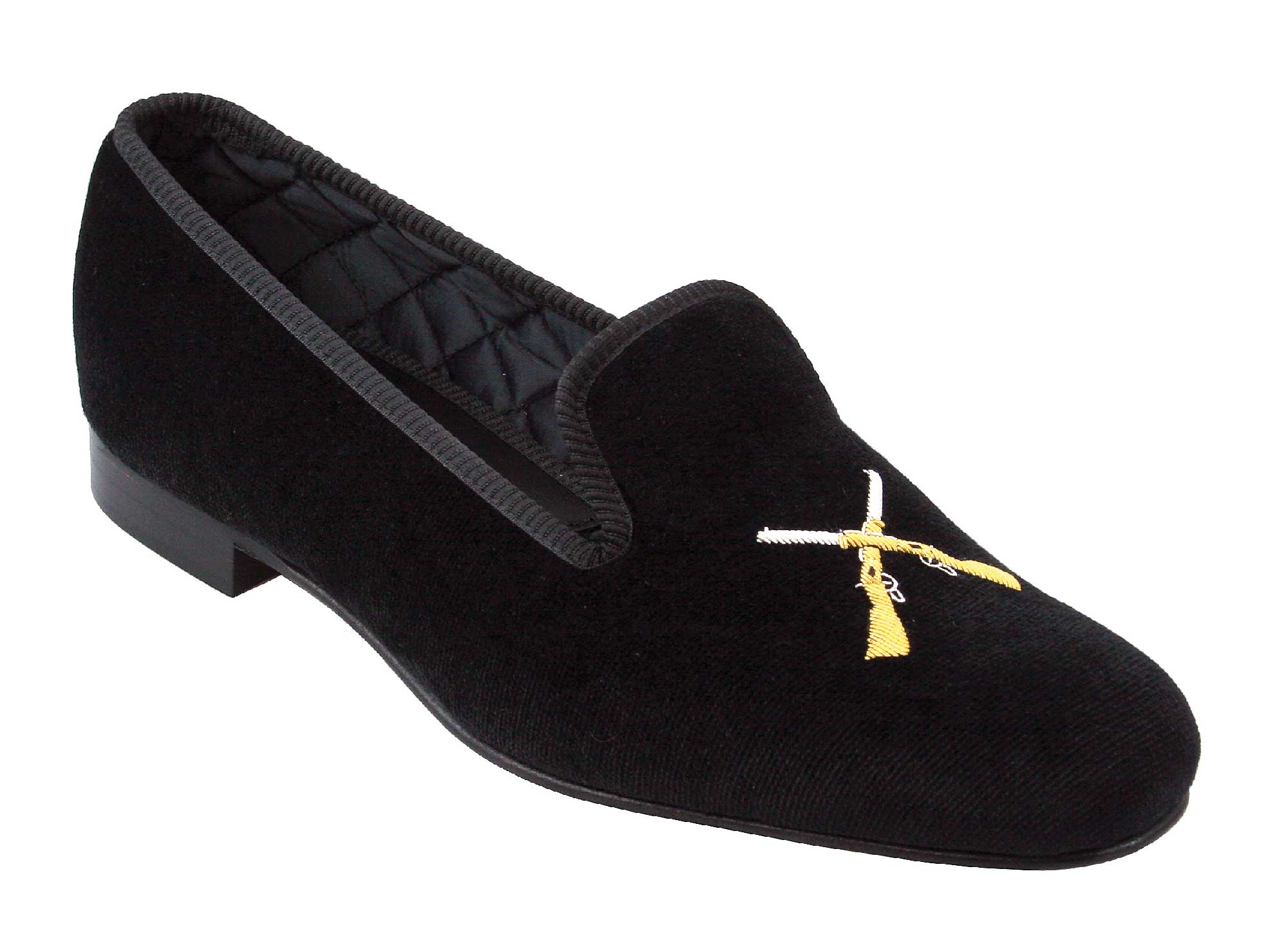 Rifles Motif Embroidered Velvet Slipper - Image 2