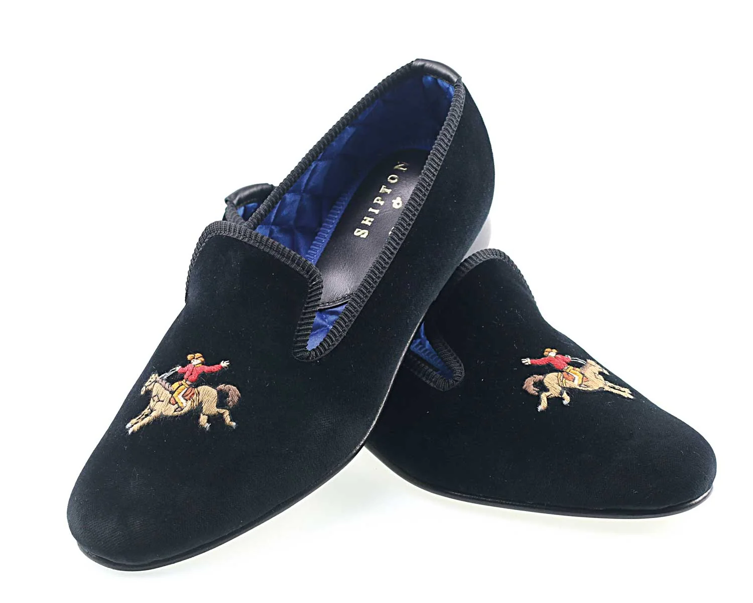 Rodeo Motif Embroidered Velvet Slipper - Image 2