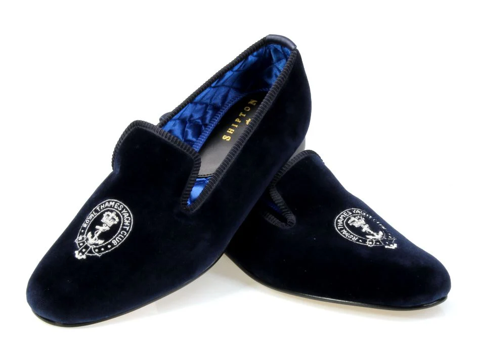 Royal Thames Yacht Club Velvet Slippers