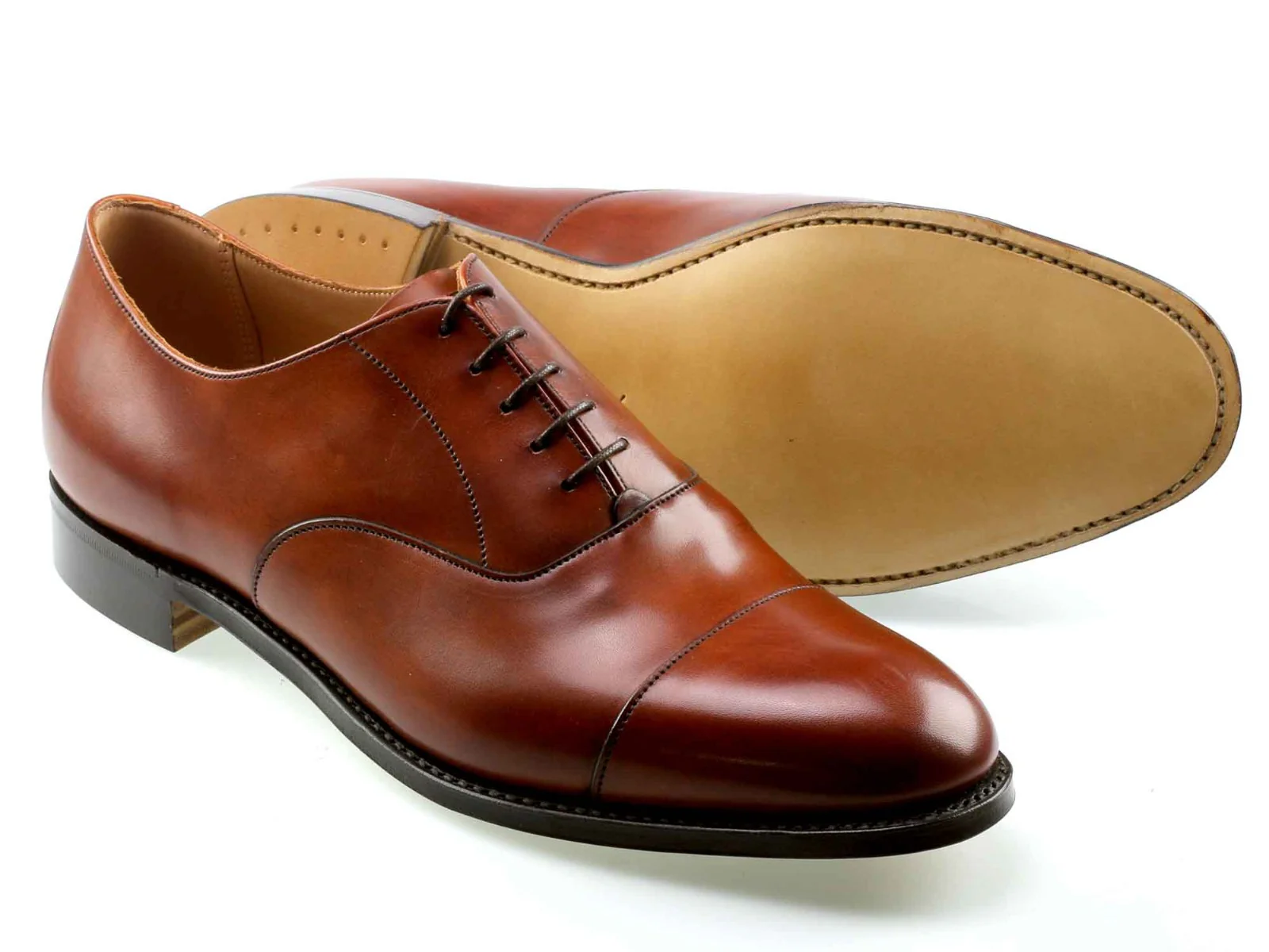 Skye Mens Brown Calf Oxford Shoe - Image 6