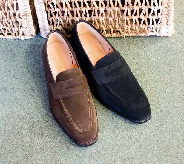 Somerset Mens Black Suede Loafer - Image 2