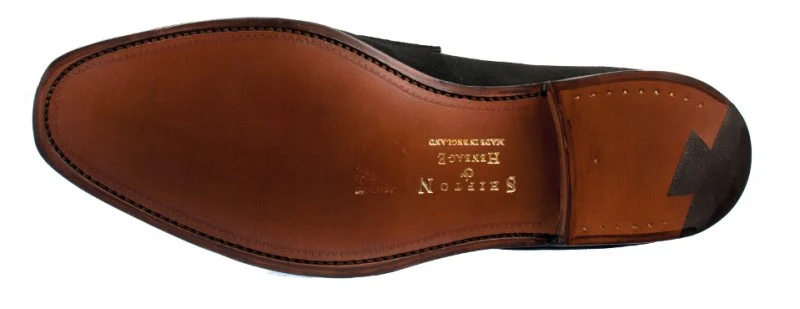 Somerset Mens Black Suede Loafer - Image 4