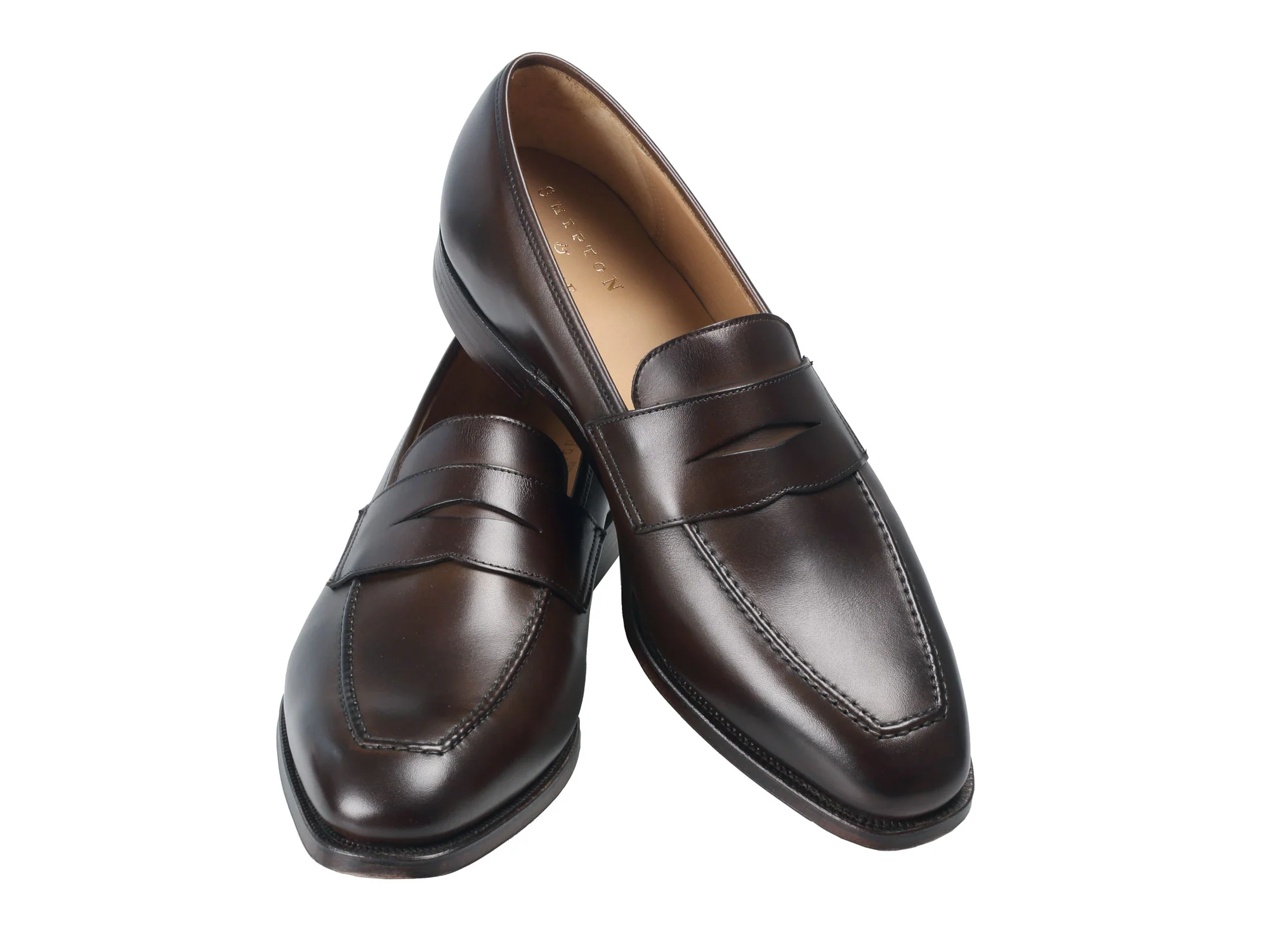 Somerset Mens Dark Brown Burnished Calf Loafer - Image 4