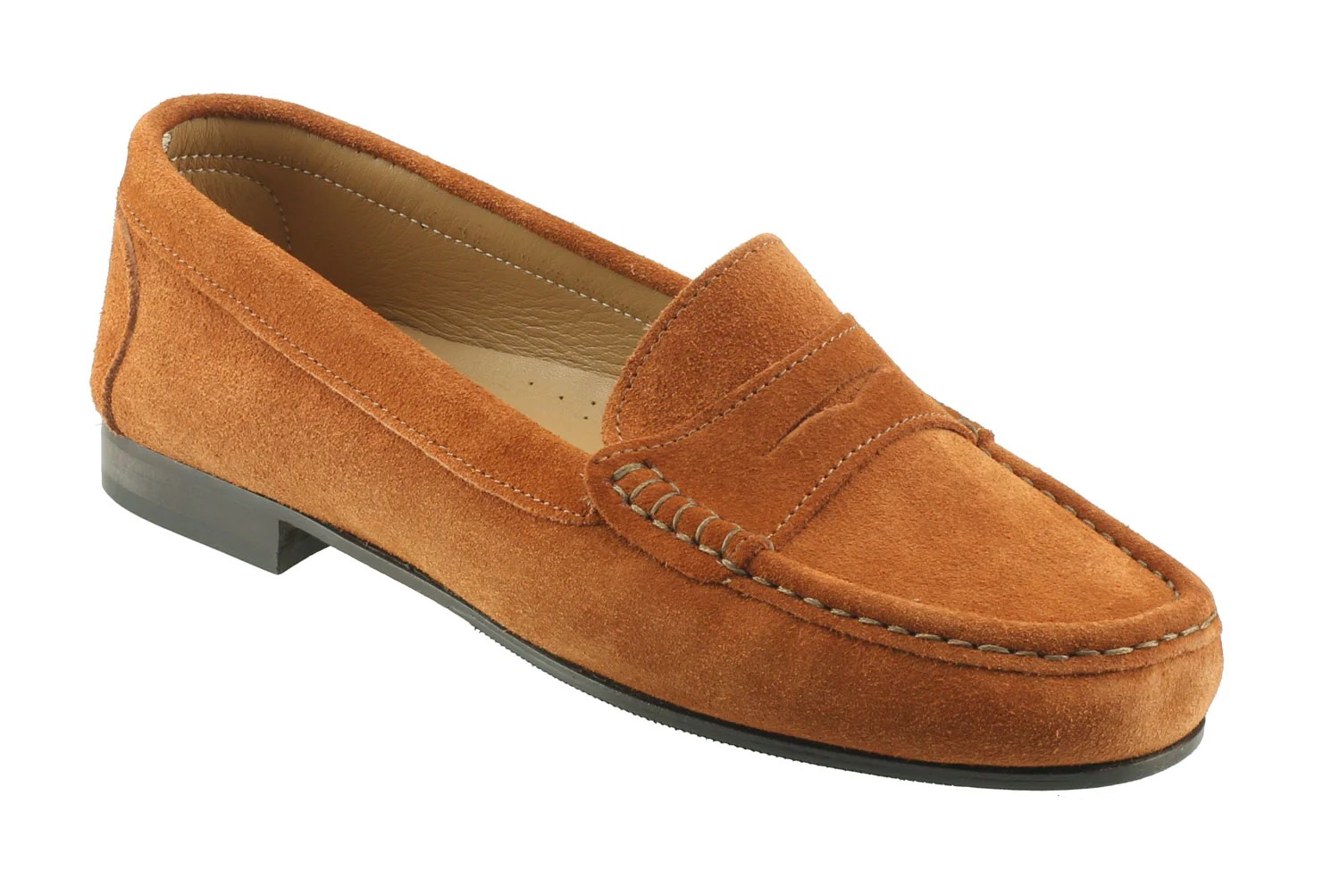 Tivoli Ladies Light Brown Suede Italian Loafer