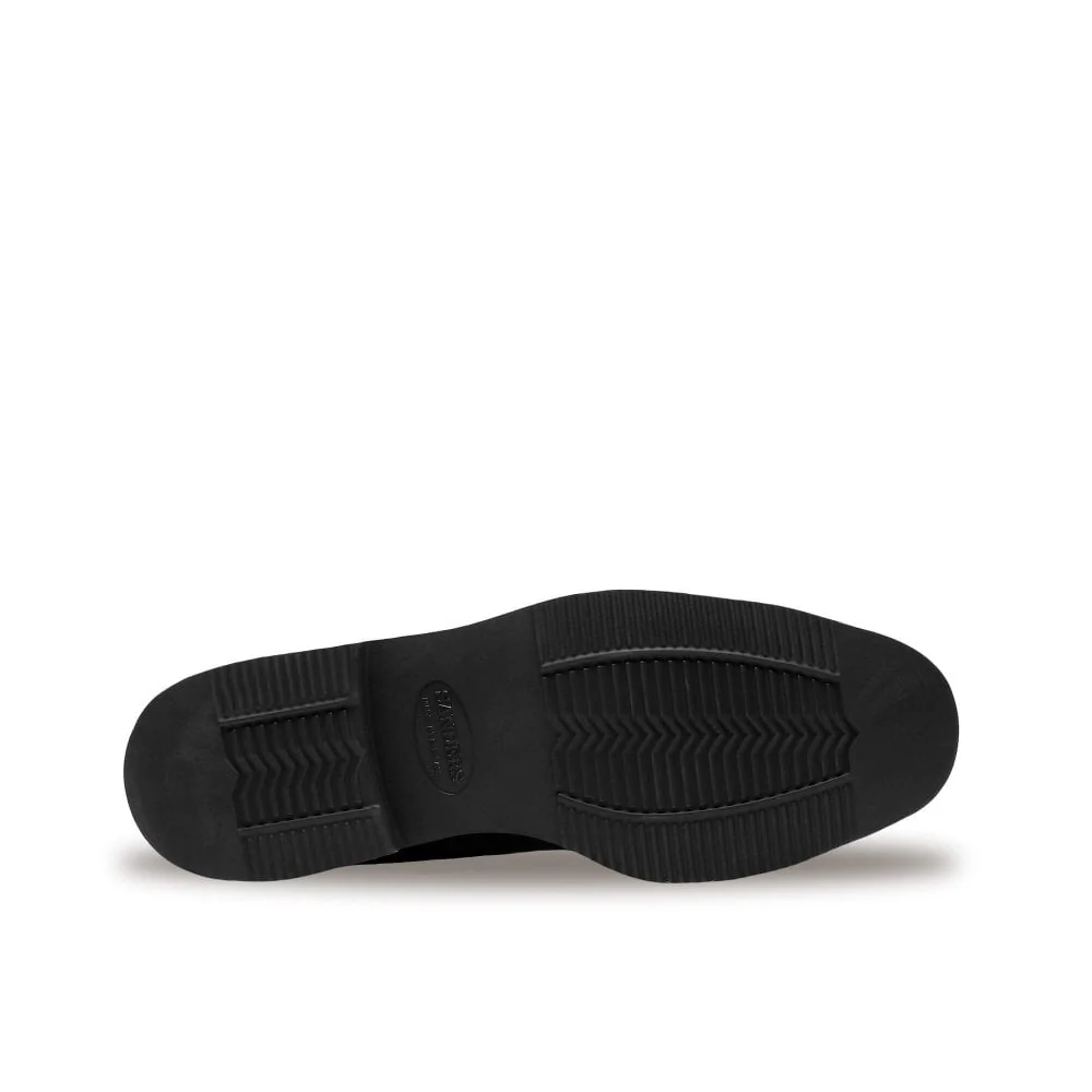Venice Black Grain Leather Derby with Rubber Sole - Image 4
