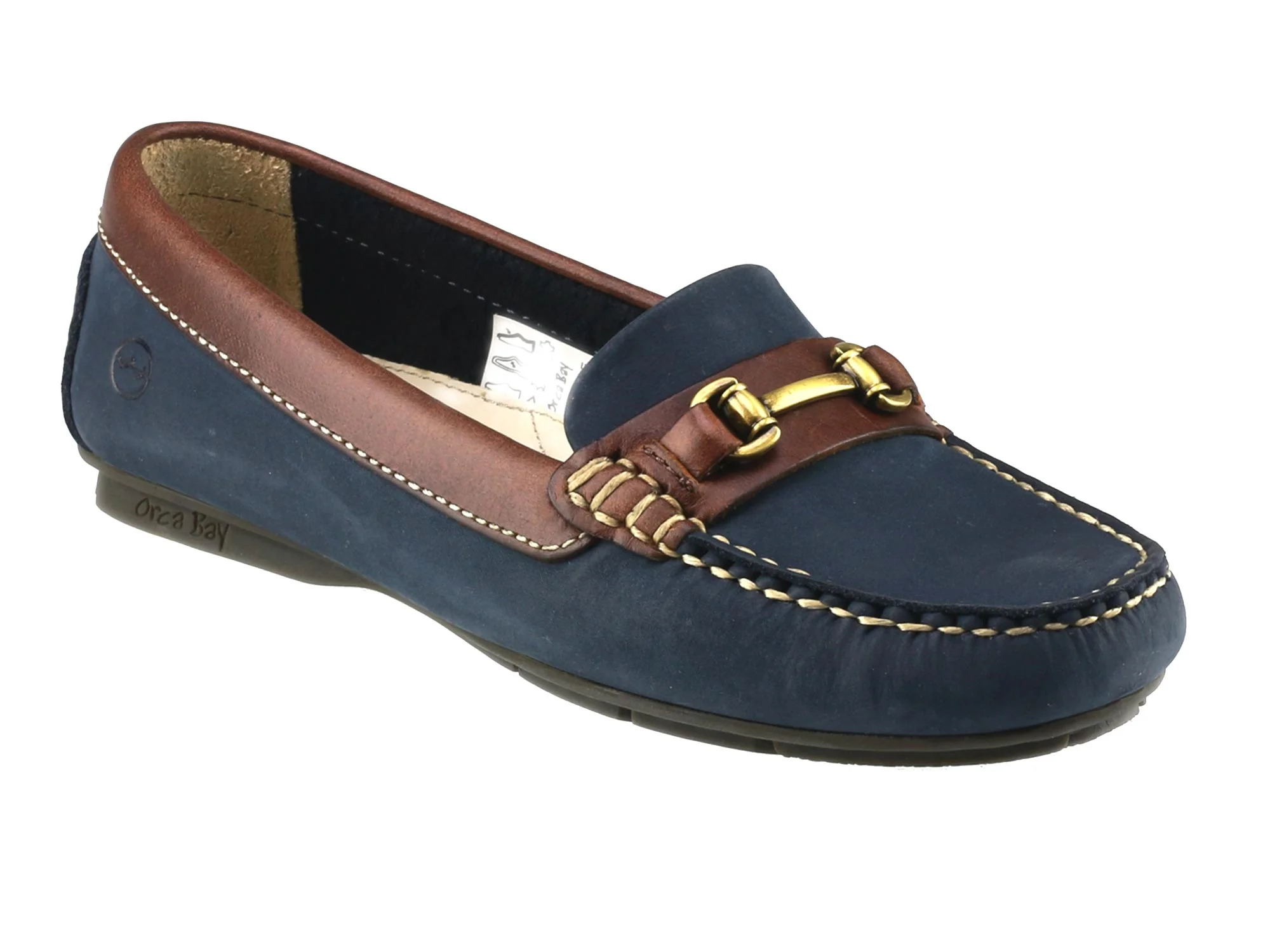 Verona Ladies Navy Driving Loafers