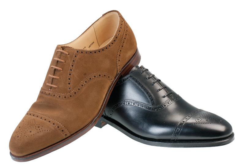 Winchester Mens Light Brown Suede Half Brogue - Image 3