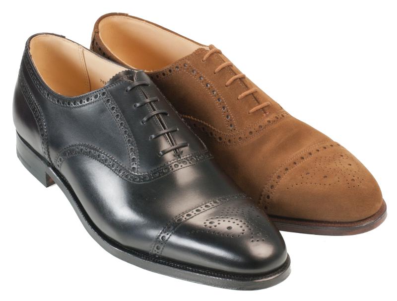 Winchester Mens Light Brown Suede Half Brogue - Image 4